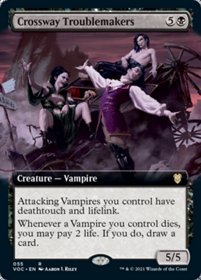 Crossway Troublemakers (Extended Art) [Innistrad: Crimson Vow Commander] 