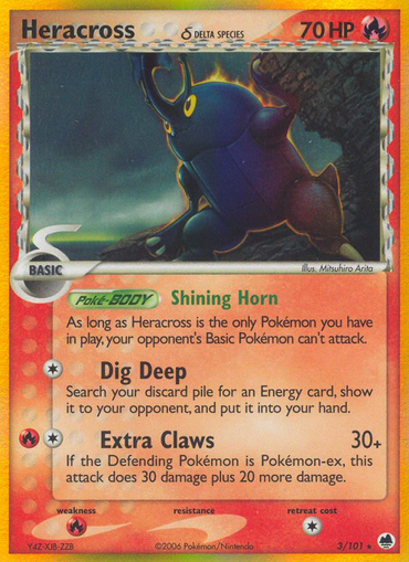 Heracross (3/101) (Delta Species) [EX: Dragon Frontiers] 