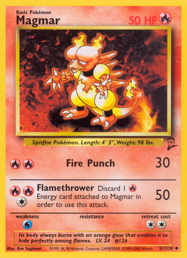 Magmar (51/130) [Base Set 2] 