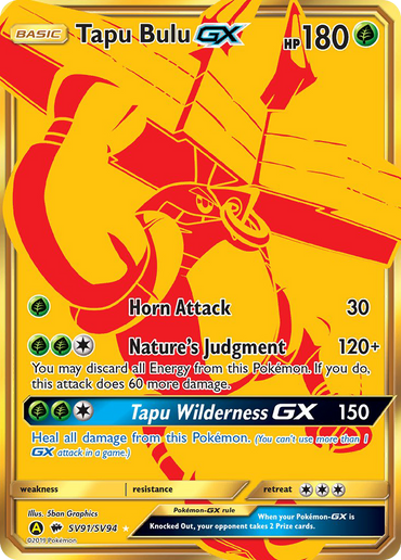 Tapu Bulu GX (SV91/SV94) [Sun &amp; Moon: Hidden Fates - Shiny Vault] 