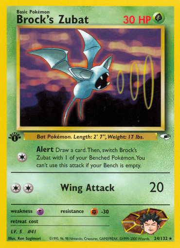 Brock's Zubat (24/132) [Gym Heroes 1st Edition] 