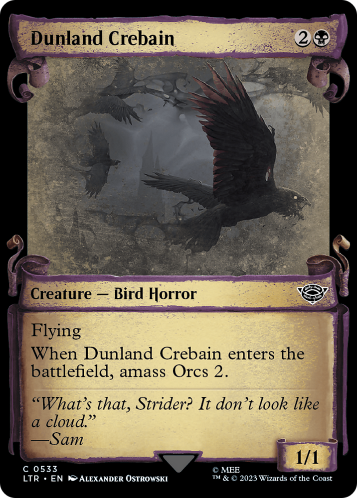 Dunland Crebain [The Lord of the Rings: Tales of Middle-Earth Showcase Scrolls] 