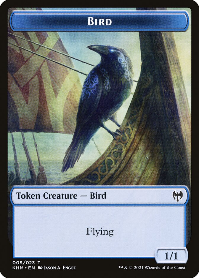 Dwarf Beserker // Bird Double-Sided Token [Kaldheim Tokens] 