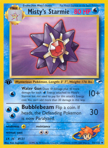 Misty's Starmie (56/132) [Gym Heroes 1st Edition] 
