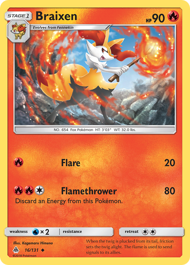 Braixen (16/131) [Sun &amp; Moon: Forbidden Light] 