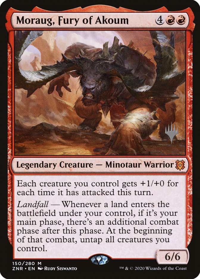 Moraug, Fury of Akoum (Promo Pack) [Zendikar Rising Promos] 