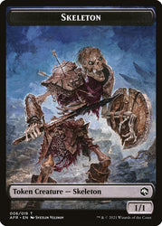 Illusion // Skeleton Double-Sided Token [Dungeons &amp; Dragons: Adventures in the Forgotten Realms Commander Tokens] 