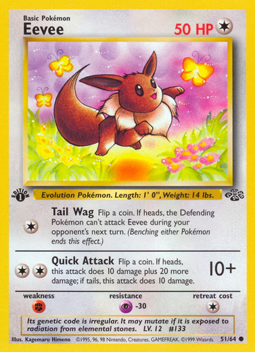 Eevee (51/64) [Jungle 1st Edition] 