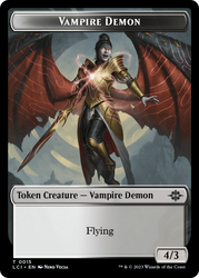Vampire (0006) // Vampire Demon Double-Sided Token [The Lost Caverns of Ixalan Commander Tokens] 