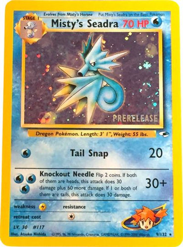 Misty's Seadra (9/132) (Prerelease Promo) [Gym Heroes Unlimited] 