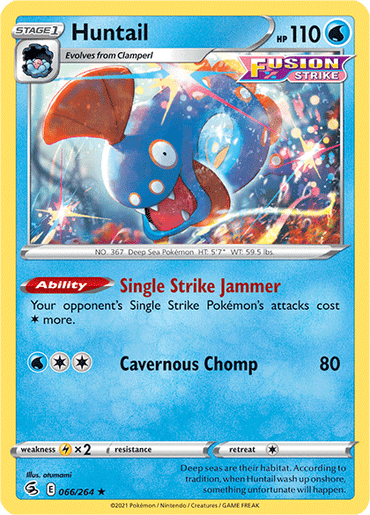 Huntail (066/264) [Sword &amp; Shield: Fusion Strike] 