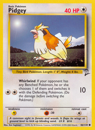 Pidgey (86/130) [Base Set 2] 