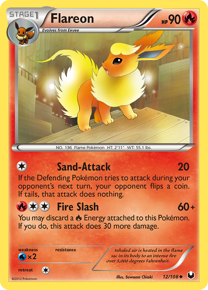 Flareon (12/108) [Black &amp; White: Dark Explorers] 