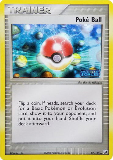 Poke Ball (87/115) (Stamped) [EX: Unseen Forces] 
