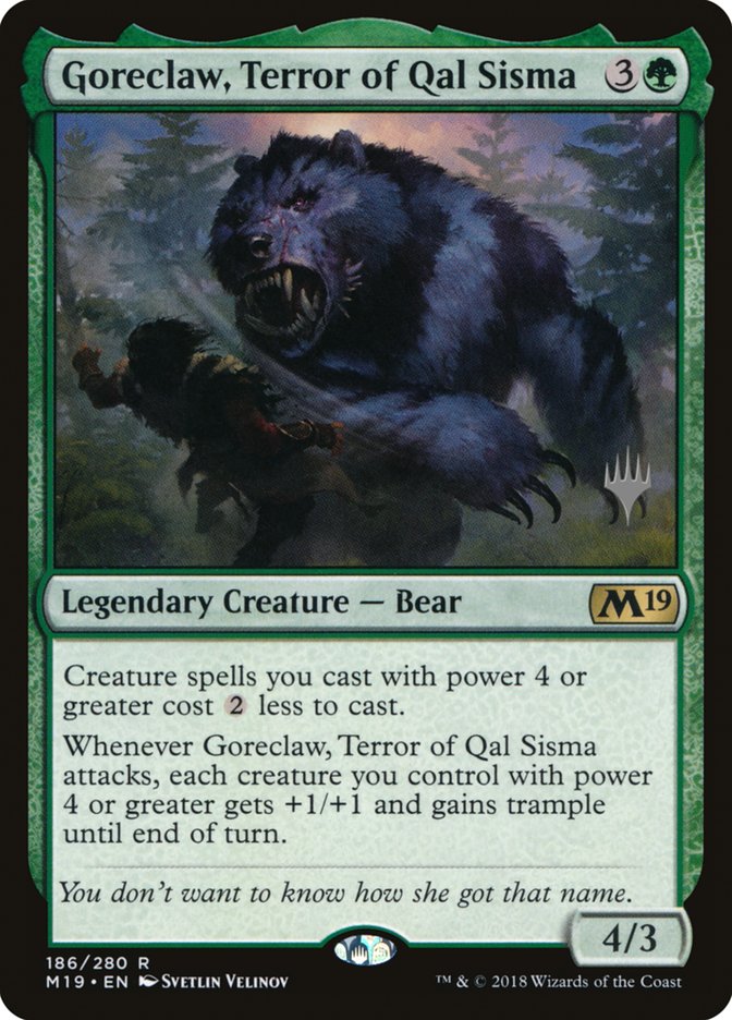 Goreclaw, Terror of Qal Sisma (Promo Pack) [Core Set 2019 Promos] 