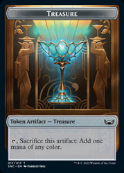 Treasure (017) // Rhino Warrior Double-Sided Token [Streets of New Capenna Tokens] 