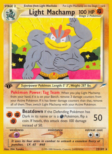 Light Machamp (25/105) [Neo Destiny 1st Edition] 
