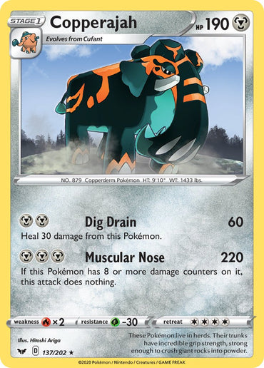 Copperajah (137/202) (GameStop Exclusive) (Blister Exclusive) [Sword &amp; Shield: Base Set] 