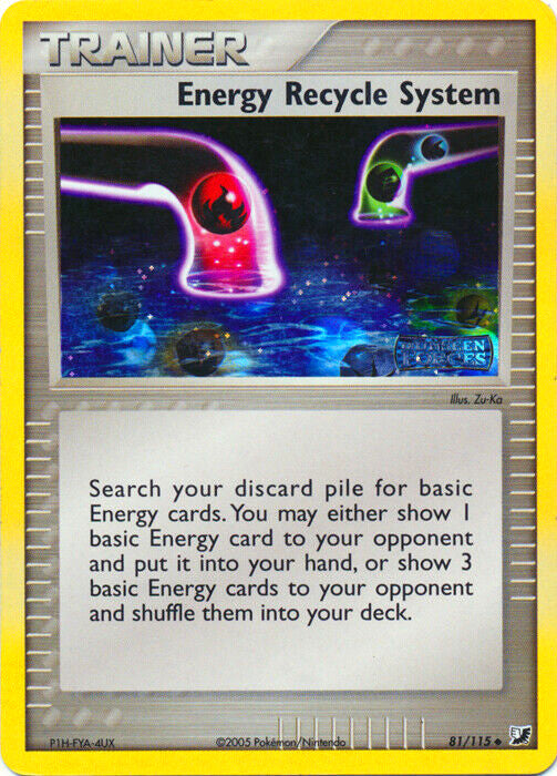 Energy Recycle System (81/115) (Stamped) [EX: Unseen Forces] 