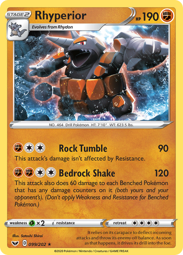 Rhyperior (099/202) [Sword &amp; Shield: Base Set] 