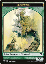 Cat Warrior // Elemental Double-Sided Token [Order 2018 Tokens] 