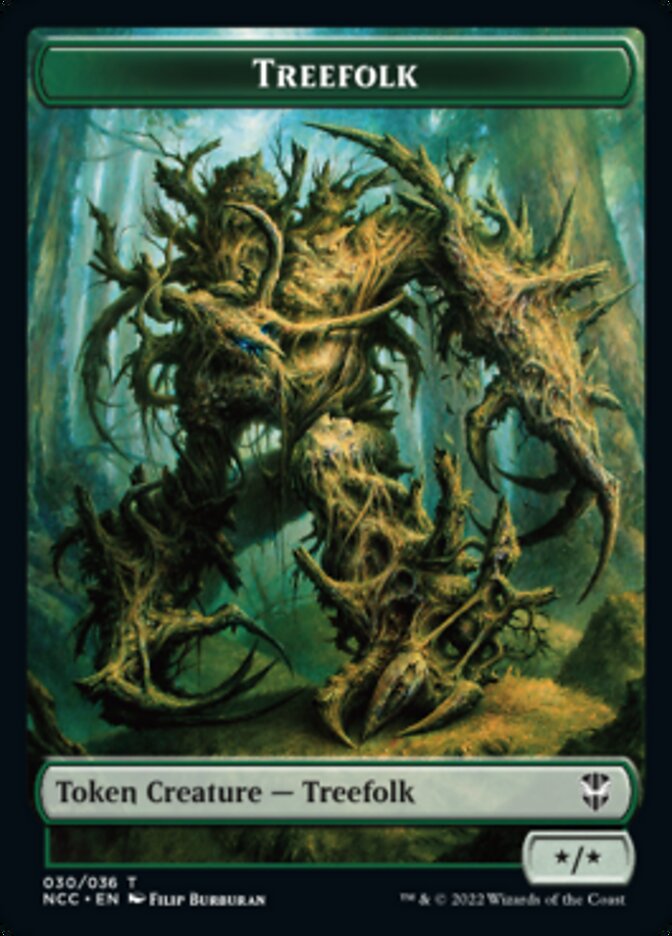 Treefolk // Spider Double-Sided Token [Streets of New Capenna Commander Tokens] 