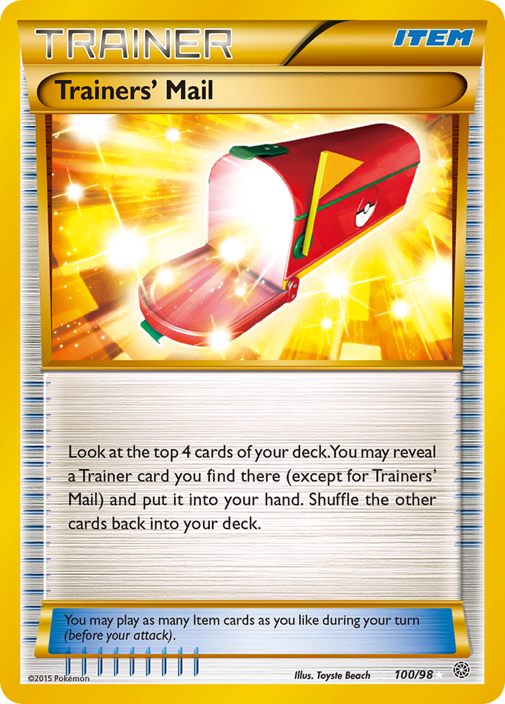 Trainers' Mail (100/98) [XY: Ancient Origins] 