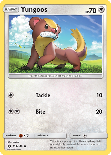 Yungoos (109/149) [Sun &amp; Moon: Base Set] 