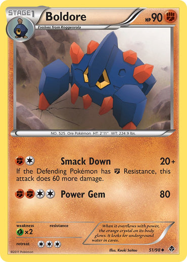 Boldore (51/98) (Cracked Ice Holo) (Blister Exclusive) [Black &amp; White: Emerging Powers] 
