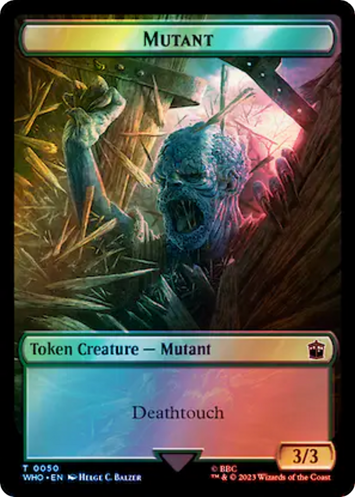Copy // Mutant Double-Sided Token (Surge Foil) [Doctor Who Tokens] 