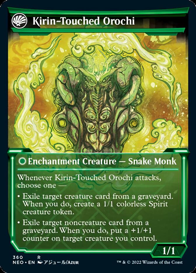 Teachings of the Kirin // Kirin-Touched Orochi (Showcase Soft Glow) [Kamigawa: Neon Dynasty] 