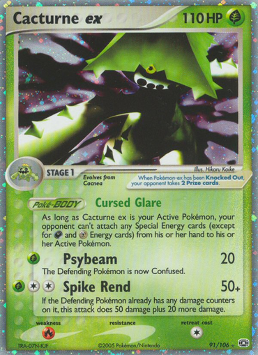 Cacturne ex (91/106) [EX: Emerald] 