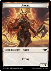 Treasure // Angel Double-Sided Token [Outlaws of Thunder Junction Tokens] 