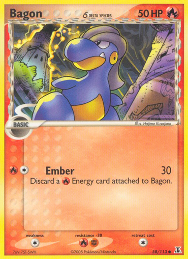 Bagon (58/113) (Delta Species) [EX: Delta Species] 