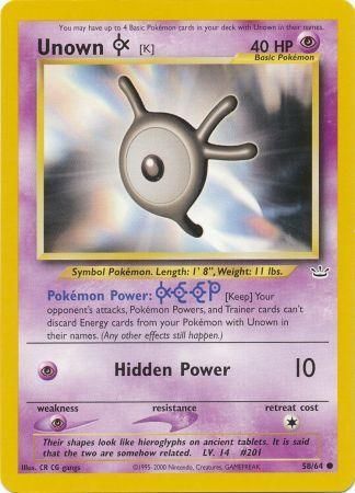 Unown [K] (58/64) [Neo Revelation Unlimited] 