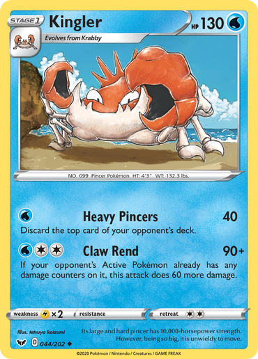 Kingler (044/202) [Sword &amp; Shield: Base Set] 