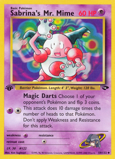 Sabrina's Mr. Mime (59/132) [Gym Challenge 1st Edition] 