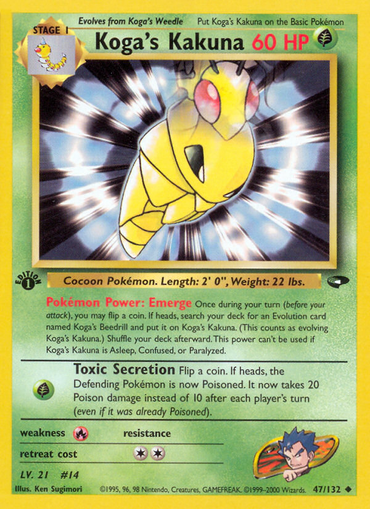 Koga's Kakuna (47/132) [Gym Challenge 1st Edition] 