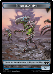 Phyrexian Myr // Teferi's Talent Emblem Double-Sided Token [March of the Machine Tokens] 