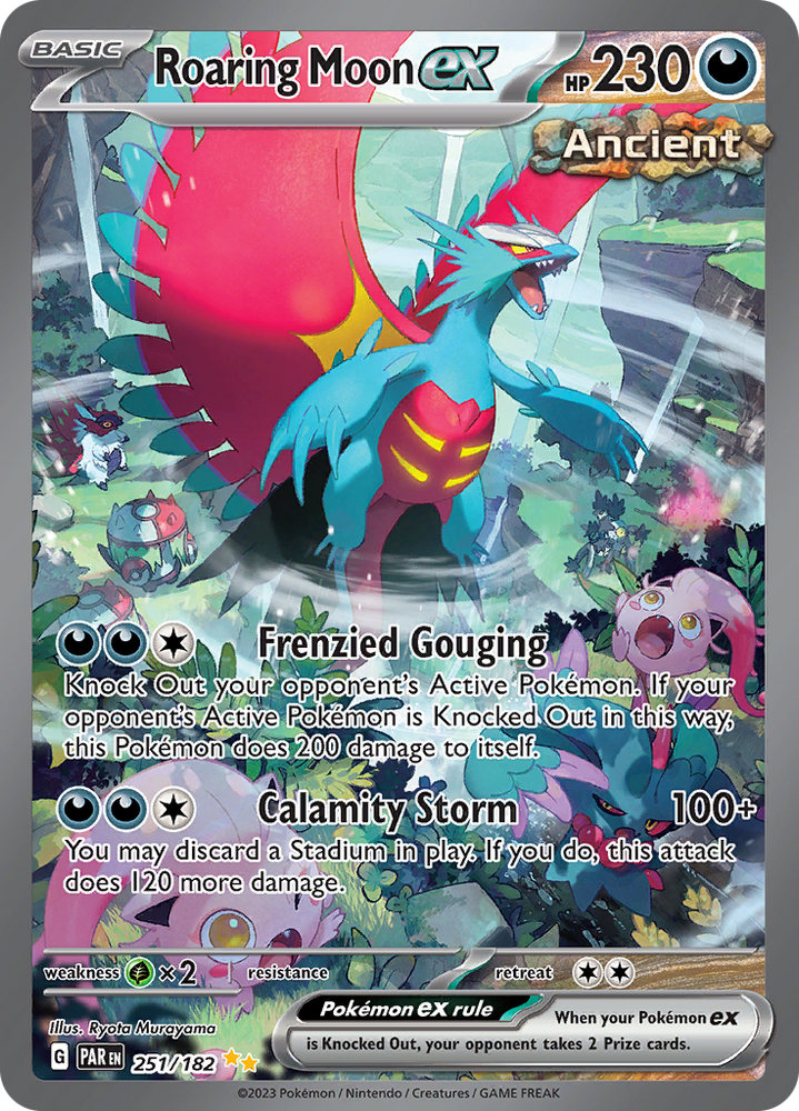 Roaring Moon ex (251/182) [Scarlet &amp; Violet: Paradox Rift] 