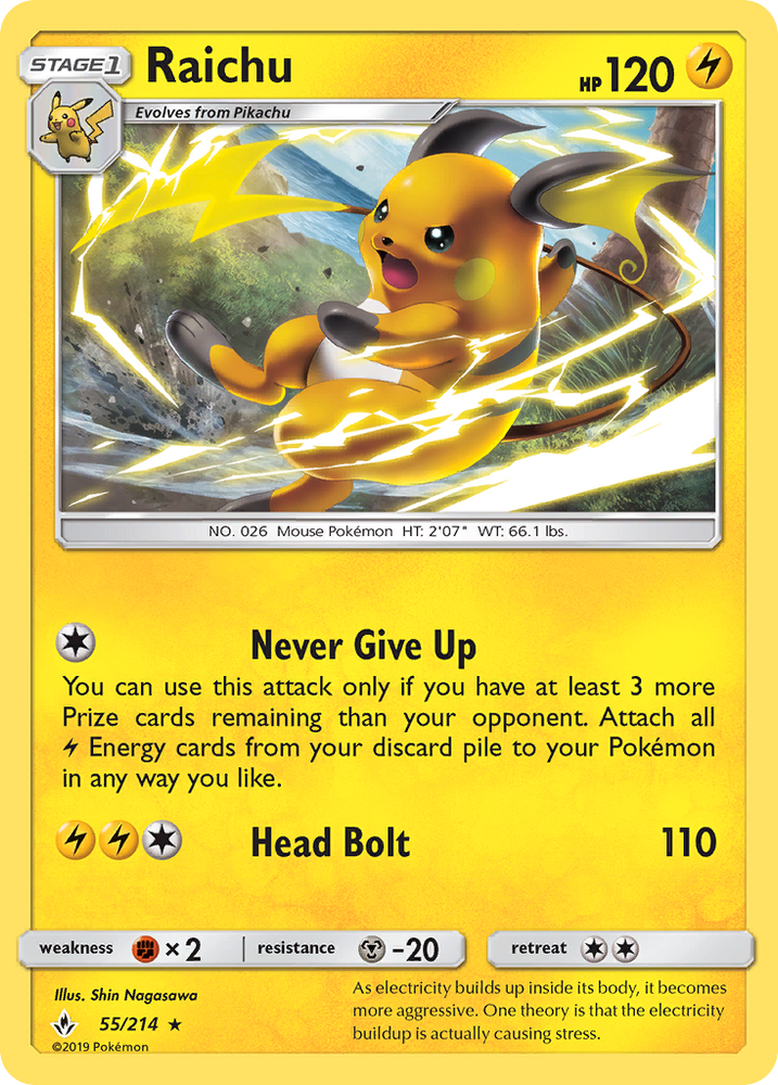 Raichu (55/214) [Sun &amp; Moon: Unbroken Bonds] 