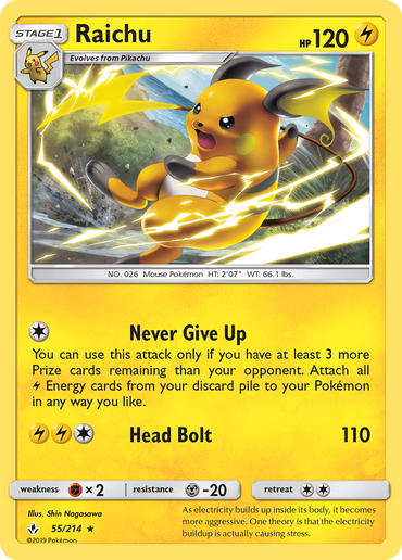 Raichu (55/214) [Sun &amp; Moon: Unbroken Bonds] 
