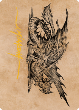 Ancient Brass Dragon Art Card (49) (Gold-Stamped Signature) [Commander Legends: Battle for Baldur's Gate Art Series] 