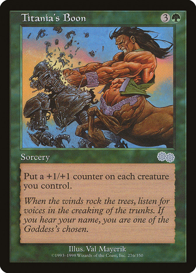 Titania's Boon [Urza's Saga] 