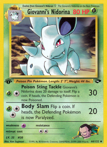 Giovanni's Nidorina (44/132) [Gym Challenge 1st Edition] 
