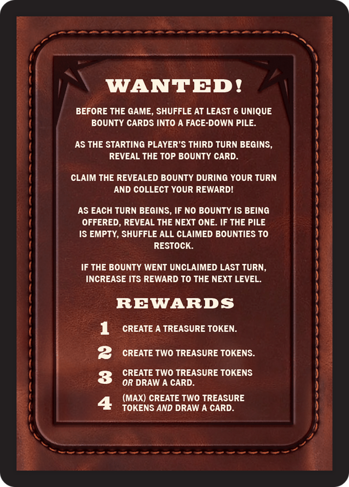 Bounty: Miron Tillas Jr. // Bounty Rules Double-Sided Token [Outlaws of Thunder Junction Commander Tokens] 