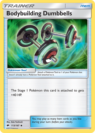 Bodybuilding Dumbbells (113/147) [Sun &amp; Moon: Burning Shadows] 