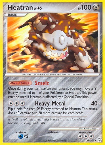 Heatran (30/146) [Diamond &amp; Pearl: Legends Awakened] 
