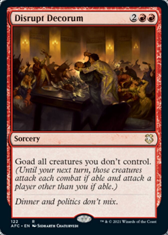Disrupt Decorum [Dungeons &amp; Dragons: Adventures in the Forgotten Realms Commander] 