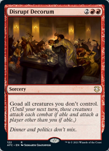 Disrupt Decorum [Dungeons &amp; Dragons: Adventures in the Forgotten Realms Commander] 